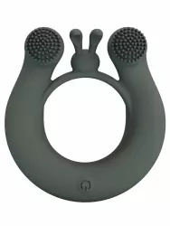 Перезаряжаемое эрекционное виброкольцо Baile Dahlia, двойной мотор, 12 режимов, силикон