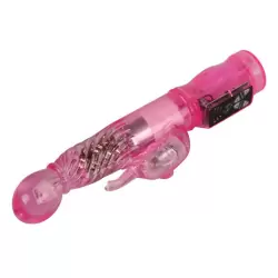 Современный ротатор-вибромассажер Happy Angel со стимуляцией клитора – розовый