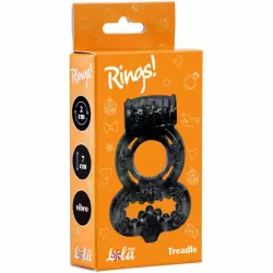 Эрекционное кольцо Rings Treadle black 0114-62Lola
