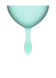 Набор менструальных чаш Satisfyer Feel good Menstrual Cup, 15 и 20 мл, силикон, зеленый