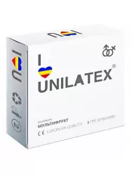 Разноцветные ароматизированные презервативы Unilatex Multifruits - 3 шт