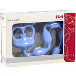 Анальная цепочка Fun Factory Flexi Felix, 32 см, 5 бусин, голубая