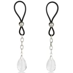 Зажимы на соски Non-Piercing Nipple Jewelry - Crystal с подвесками – прозрачный