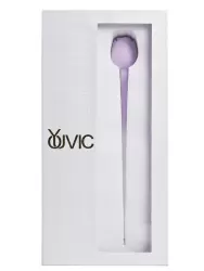 Точечный стимулятор клитора, Youvic , 22,3 см, 10 режимов, силикон, белый с фиолетовым