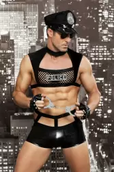 Костюм полицейского Candy Boy Davis, черный, OS	