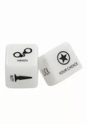 Кубики из акрила 2 штуки в наборе Dice Of Passion - Black