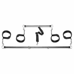 Набор для фиксации Spread `em Bar and Cuff Set - серебристый с черным