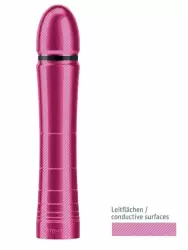Анальный стимулятор Mystim Glossy Glen Dildo, для подключения к источнику электроимпульсов, 14 см, серебристый