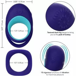 Набор эрекционных колец LINK UP ALPHA, 10 режимов, 9 см, силикон