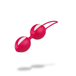 Вагинальные шарики Smartballs Duo с шариком внутри - красный с белым