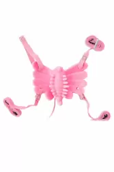 Клиторальный стимулятор в форме бабочки TOYFA с вибрацией - розовый