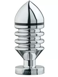 Анальный стимулятор Mystim Hector Helix L, для подключения к источнику электроимпульсов, 11,5 см, серебристый