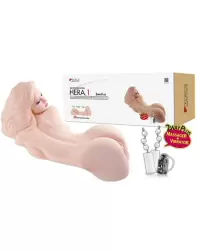 Секс кукла Hera 1+ с тремя отверстиями, вибрацией, ротацией и голосом – телесный