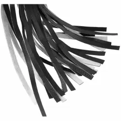 Черная плеть из искусственной кожи с удобной ручкой, Erozon