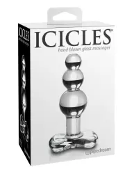 Анальная елочка Icicles No. 47 из стекла – прозрачный