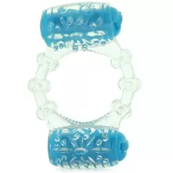 Эрекционное кольцо ColorPop Quickie Two-O с двойной стимуляцией – синий