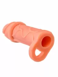 Реалистичная насадка-удлинитель TOYFA XLover, с кольцом-подхватом мошонки 16 см, TPE, телесный