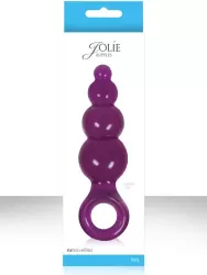 Анальная пробка с кольцом Jolie Ripples Large – фиолетовая