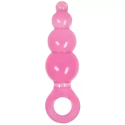 Анальная пробка с кольцом Jolie Ripples Small – розовая