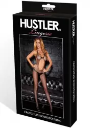 Оригинальный кэтсьюит Hustler с вырезом на животе – черный