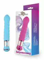 Вибратор с рельефом, голубой