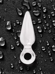 Анальная пробка средняя с кольцом Jolie Pleasures - Clear