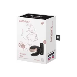 Парный вибратор Satisfyer Double Love с возможностью управления через пульт и приложение (черный)