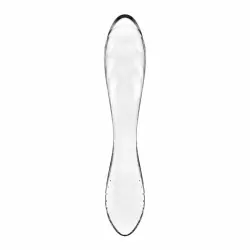 Двухсторонний фаллоимитатор Satisfyer Dazzling Crystal 1, 18 см, стеклянный, прозрачный