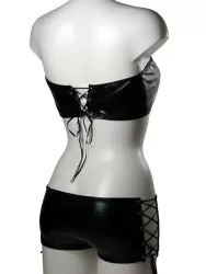 Черный топ и шортики на шнуровке Avanua Meena – L/XL