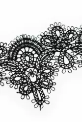 Черный кружевной браслет ручной работы Dolce Piccante Delicati pizzi - XS