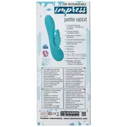 Вибромассажер Petite Rabbit со стимулятором клитора в форме кролика – голубой