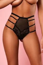 Трусики с высокой посадкой, Amor El, размер М, черные