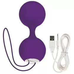 Перезаряжаемые вагинальные шарики Embrace Love Balls – фиолетовые