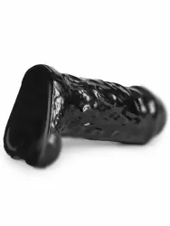 Массивный фаллоимитатор The Cyclops, 25,4 см, с мошонкой, черный