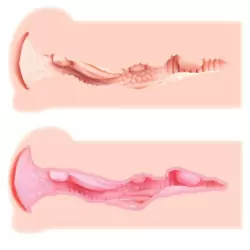 Небольшой мастурбатор-вагина Haru с реалистичной структурой – телесный