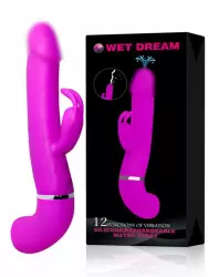 Вибромассажер двойного действия с эффектом эякуляции Wet Dream – розовый