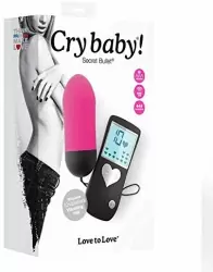 Вибропуля Love to Love Cry Baby. 10 режимов вибрации, пульт ДУ, АБС-пластик/силикон, 8 см, розовая
