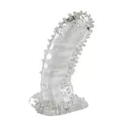 Насадка на пенис Brave Man со стимуляцией клитора и ануса – прозрачный