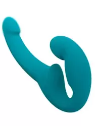 Анатомический страпон Fun Factory Share Lite, безремневой, диаметр 3,8 см, синий