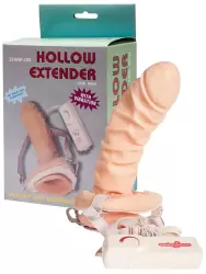 Фаллопротез на ремнях Latex Vibrator с вибрацией – телесный