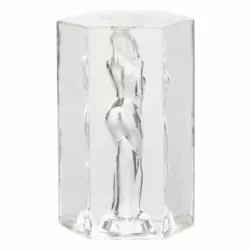 Оригинальный мастурбатор CRYSTAL с внутренним рельефом в виде женского тела, 9,5 см, ТПЕ, прозрачный