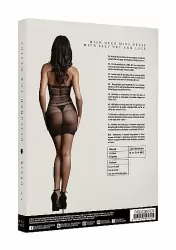 Мини платье с высоким воротником High Lace Neck Net Mini Dress