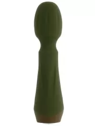 Компактный вибратор Evolved Heartfelt, 13,4 см, с кристаллом, 10 режимов, силикон, хаки