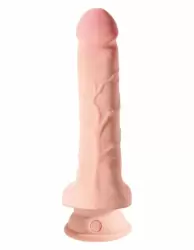 Реалистичный фаллоимитатор с мошонкой King Cock Plus: 18 см, присоска, совместимость с ремнями для страпона