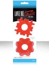 Два эрекционных кольца Love Me Tender - Red