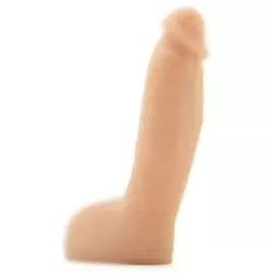 Насадка James Deen 9 из силикона к трусикам Ultra Harness - телесная