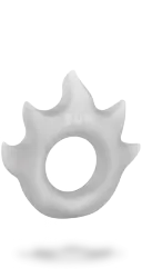 Эрекционное кольцо Fun Factory Flame со стимулятором клитора, диаметр 1,9 см, серебристый