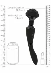 Двухсторонний вибратор Shiatsu. 27 см, 10 функций вибрации, 100 комбинаций работы, водонепроницаемый