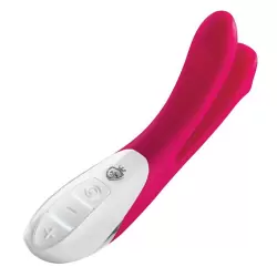 Вибромассажер Bon Aparte для двойного проникновения – фуксия