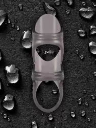 Эрекционная насадка с кольцом для мошонки Renegade - Black